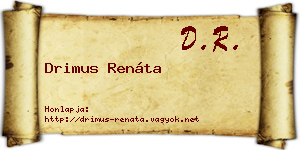 Drimus Renáta névjegykártya