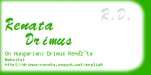 renata drimus business card